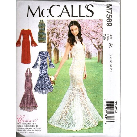 McCall's M7569 Misses 6 to 14 Special Occasion Dress Uncut Sewing Pattern - Picture 1 of 2